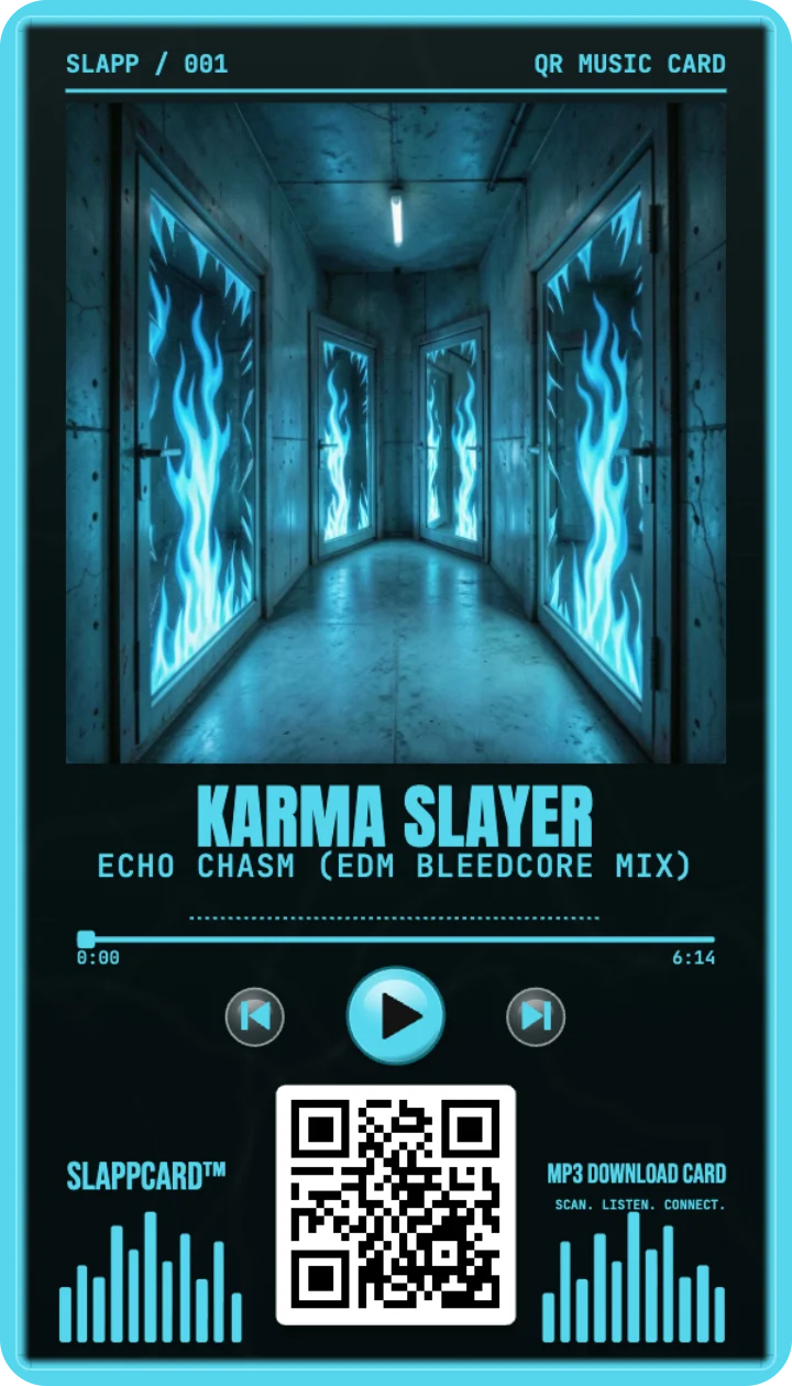 Sample card: Karma Slayer · Echo Chasm (EDM Bleedcore Mix)